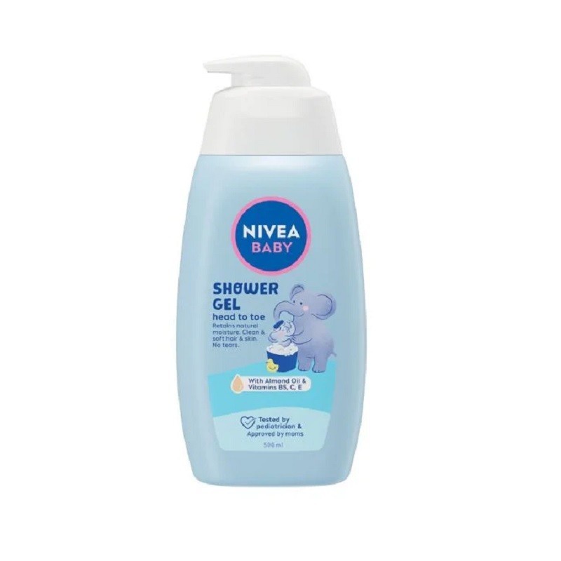 Set 2 x Gel de Dus, Nivea Baby, Head to Toe, 500 ml