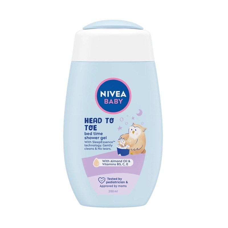 Set 2 x Gel de Dus, Nivea Baby, Head to Toe Bed Time, 200 ml