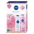 Set 2 x Gel de Dus Nivea Fresh Blends cu Zmeura, Afine si Lapte de Migdale, 300 ml si Lotiune de Corp Nivea Cherry Blo