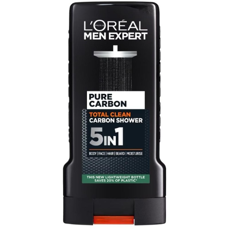 Set 2 x Gel de Dus Revigorant L'Oreal Paris Men Expert Pure Carbon, 300 ml