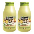 Set 2 x Gel de Dus si Lapte de Baie Cottage cu Ananas si Cocos, 250 ml