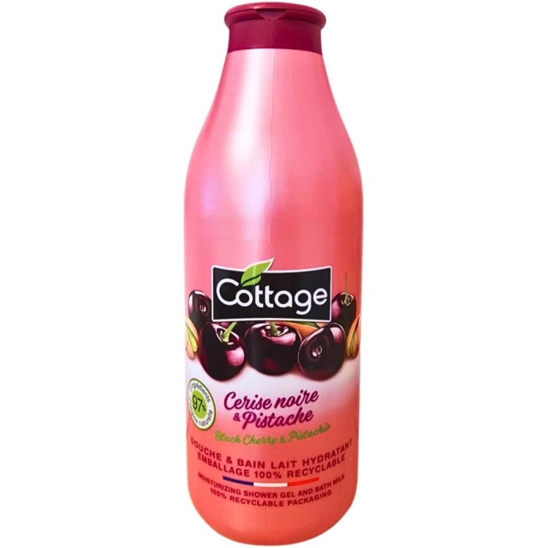 Set 2 x Gel de Dus si Lapte de Baie Cottage cu Cirese Negre si Fistic, 750 ml