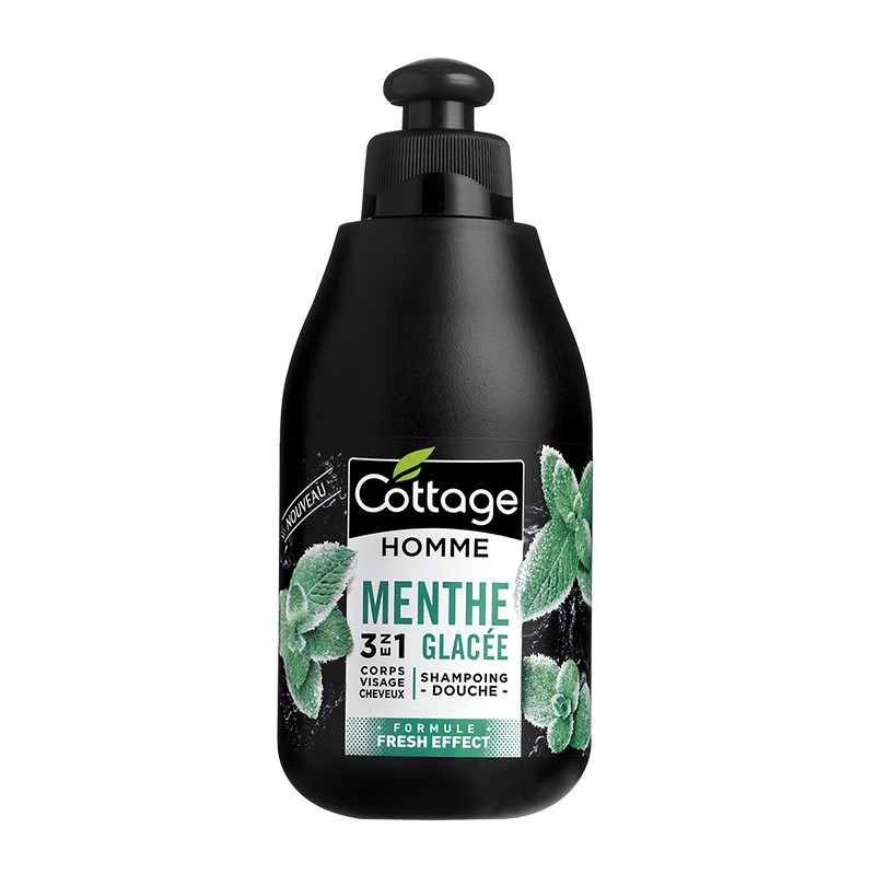Set 2 x Gel de Dus si Sampon de Par Cottage Menthe Glacee, Barbati, 250 ml