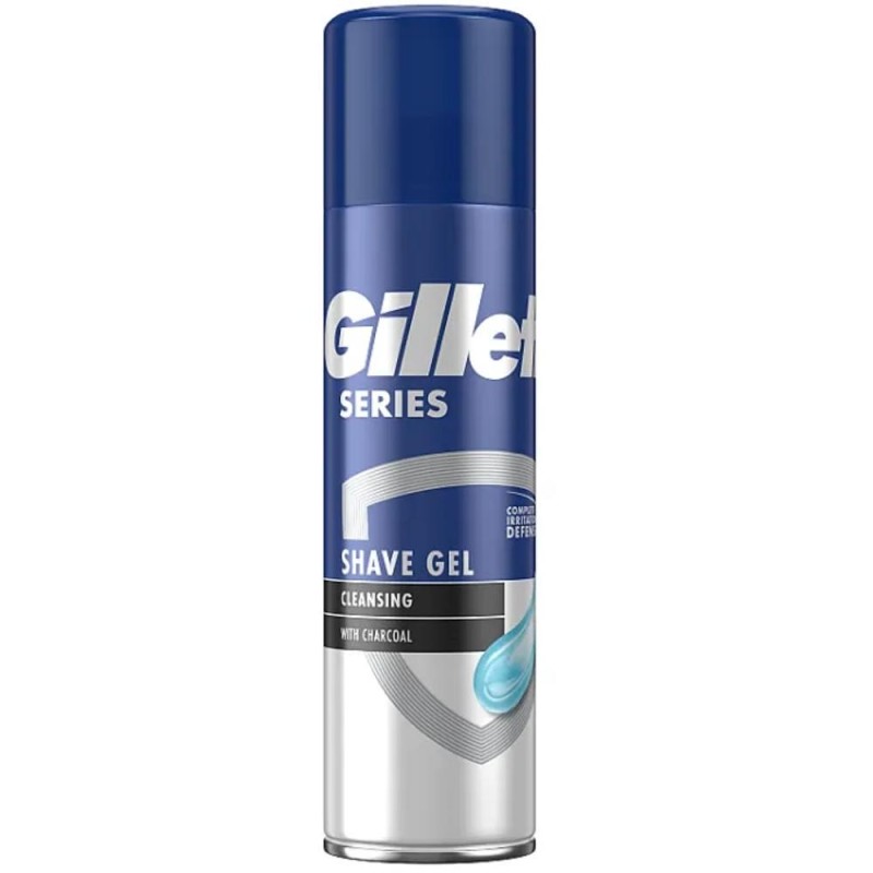 Set 2 x Gel de Ras cu Carbune Gillette Series Cleansing Charcoal, 200 ml