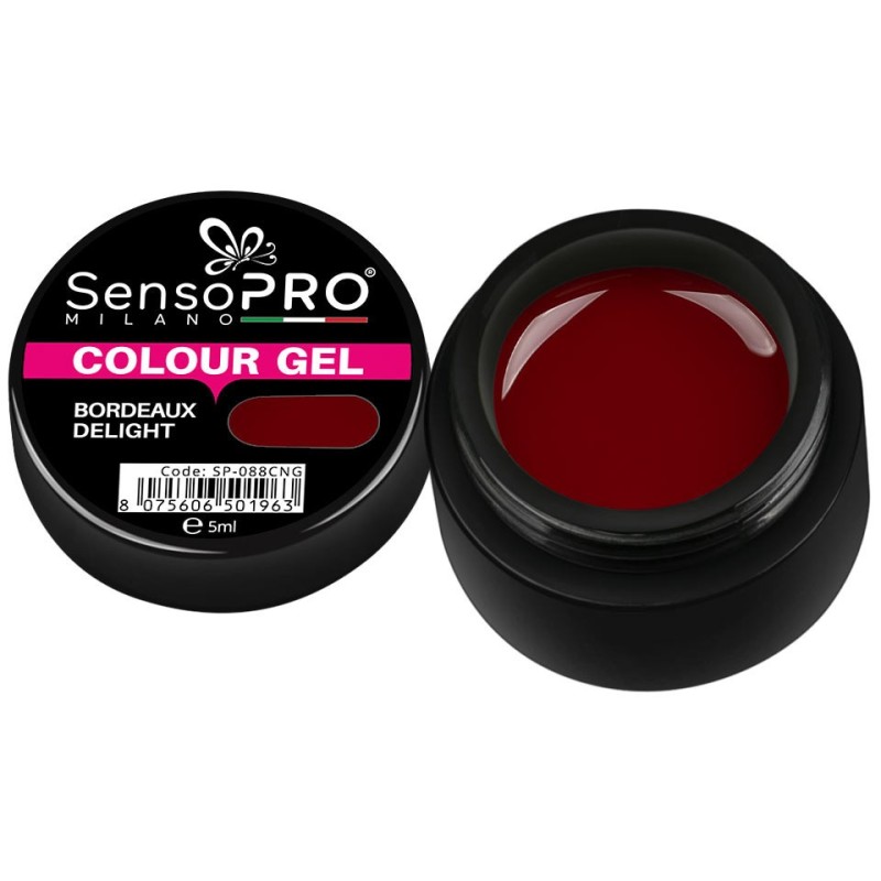 Set 2 x Gel Uv Colorat Bordeaux Delight 5 ml, SensoPRO Milano