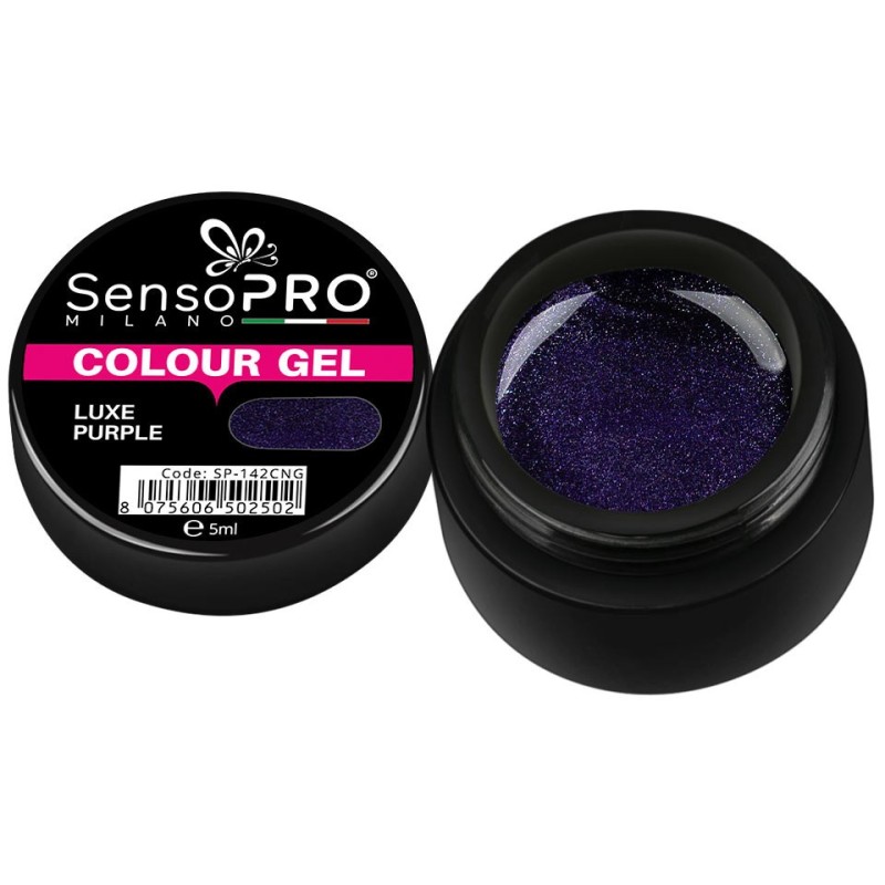 Set 2 x Gel Uv Colorat Luxe Purple 5 ml, SensoPRO Milano