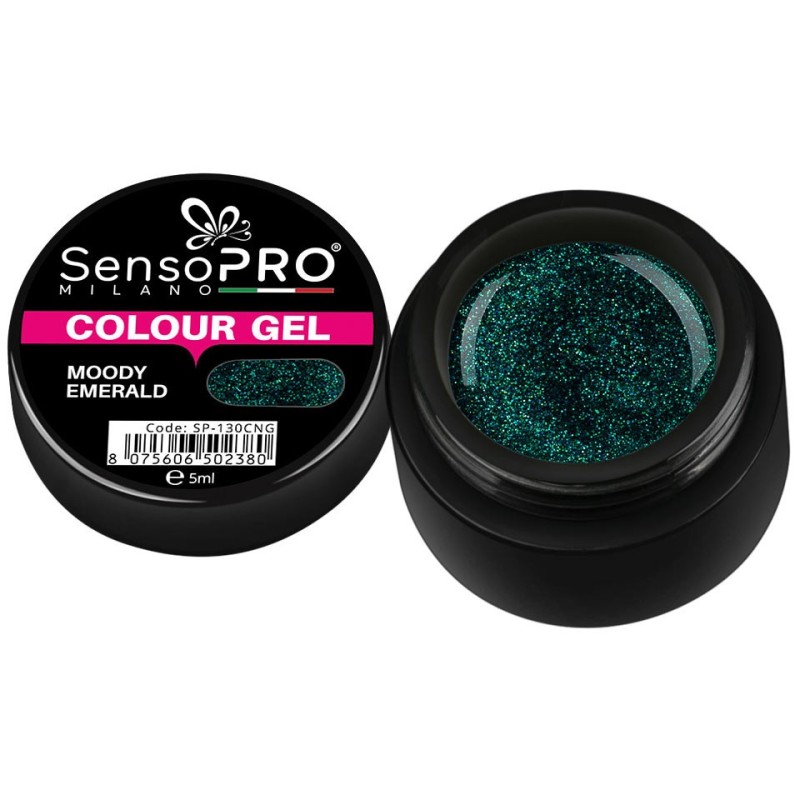 Set 2 x Gel Uv Colorat Moody Emerald 5 ml, SensoPRO Milano