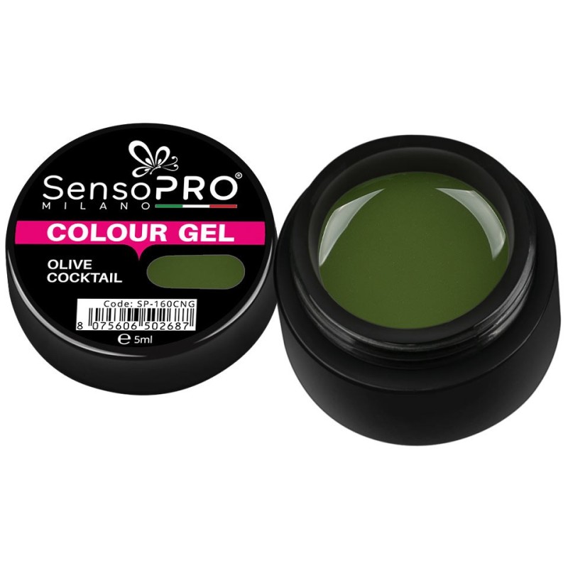 Set 2 x Gel Uv Colorat Olive Cocktail 5 ml, SensoPRO Milano