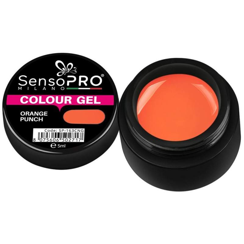 Set 2 x Gel Uv Colorat Orange Punch 5 ml, SensoPRO Milano
