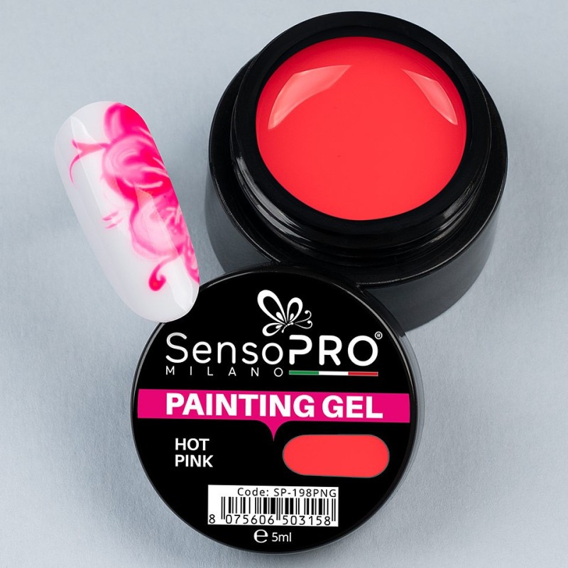 Set 2 x Gel Uv Pictura Unghii Hot Pink 5 ml, SensoPRO Milano