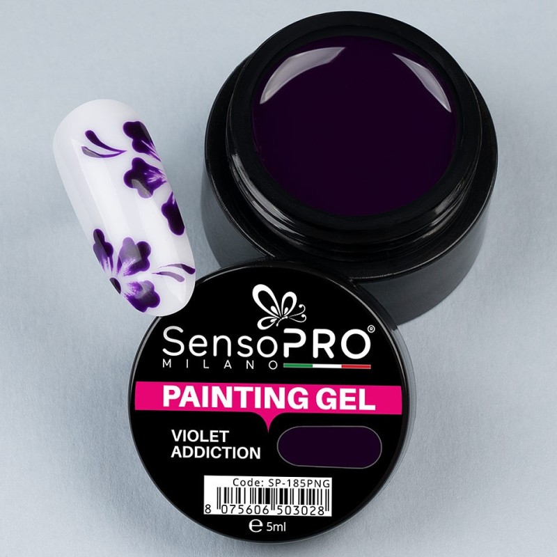 Set 2 x Gel Uv Pictura Unghii Violet Addiction 5 ml, SensoPRO Milano