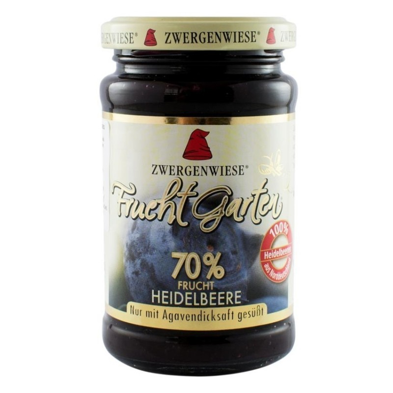 Set 2 x Gem BIO de Afine, Indulcit cu Sirop de Agave, 225 g, Zwergenwiese