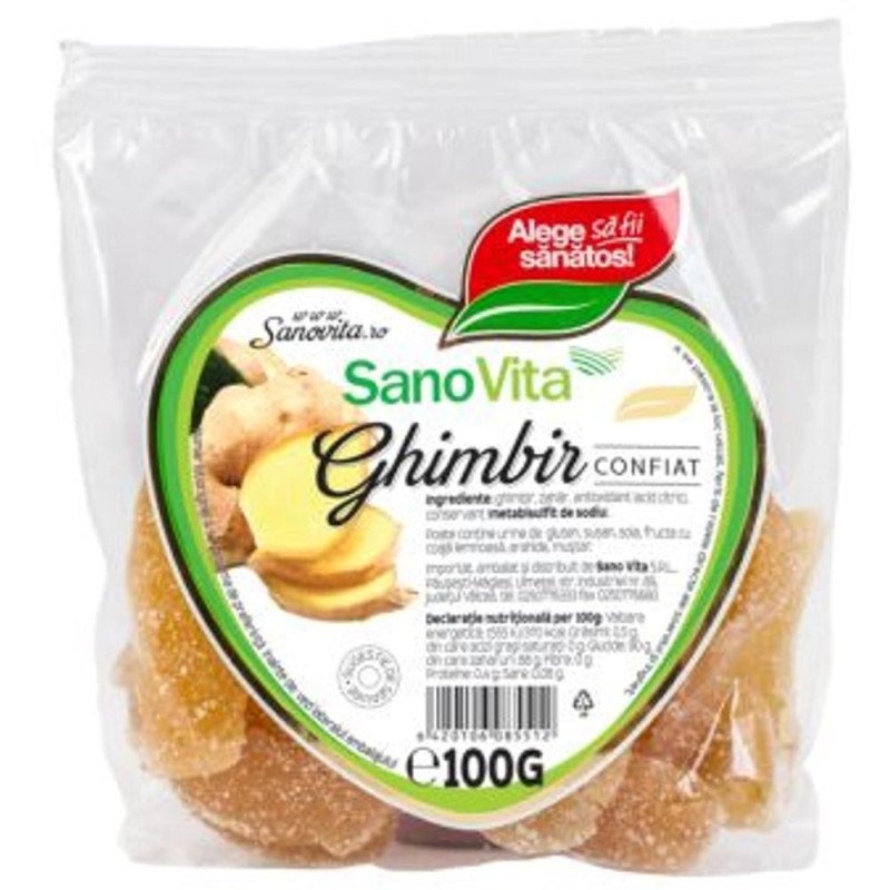 Set 2 x Ghimbir Confiat, Sanovita, 100 g