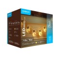 Set 2 x Ghirlanda Luminoasa Decorativa Modee C1014, 10 LED-uri, 0.15W, 1.35 m, 3 x AA, Alb Cald