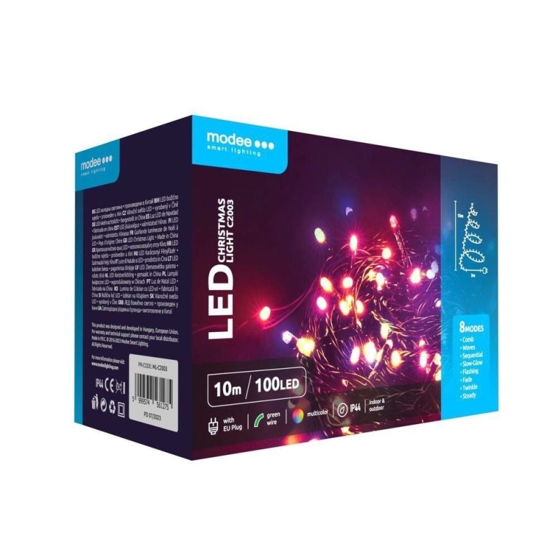 Set 2 x Ghirlanda Luminoasa Decorativa Modee C2003, 100 LED-uri, 3.6W, 10 m, Multicolor