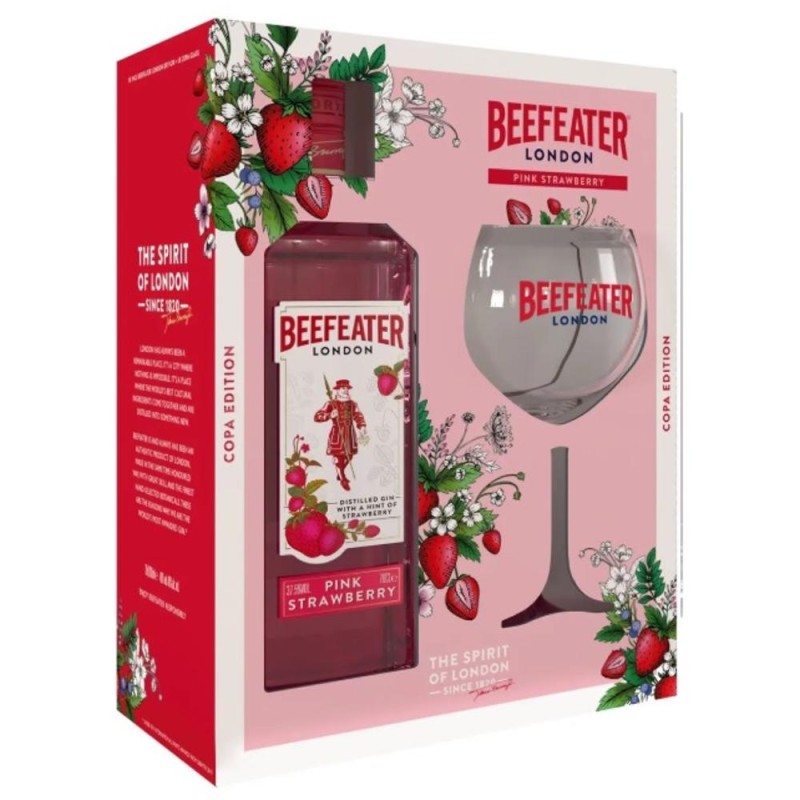 Set 2 x Gin Beefeater Pink, cu 1 Pahar, 0.7 l
