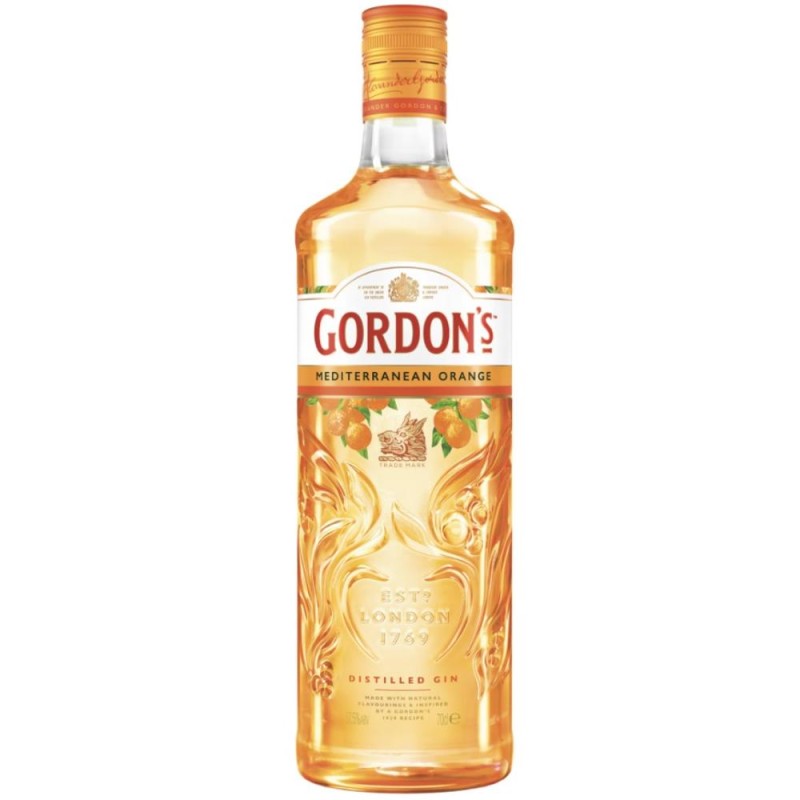 Set 2 x Gin Gordons Mediterranean Orange, Alcool 37.5%, 0.7 l
