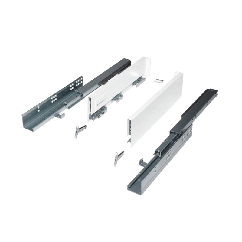 Set 2 x Glisiera Idealbox Slim, L450 mm, H172 mm, pentru Placa de 18 mm, Finisaj Antracit