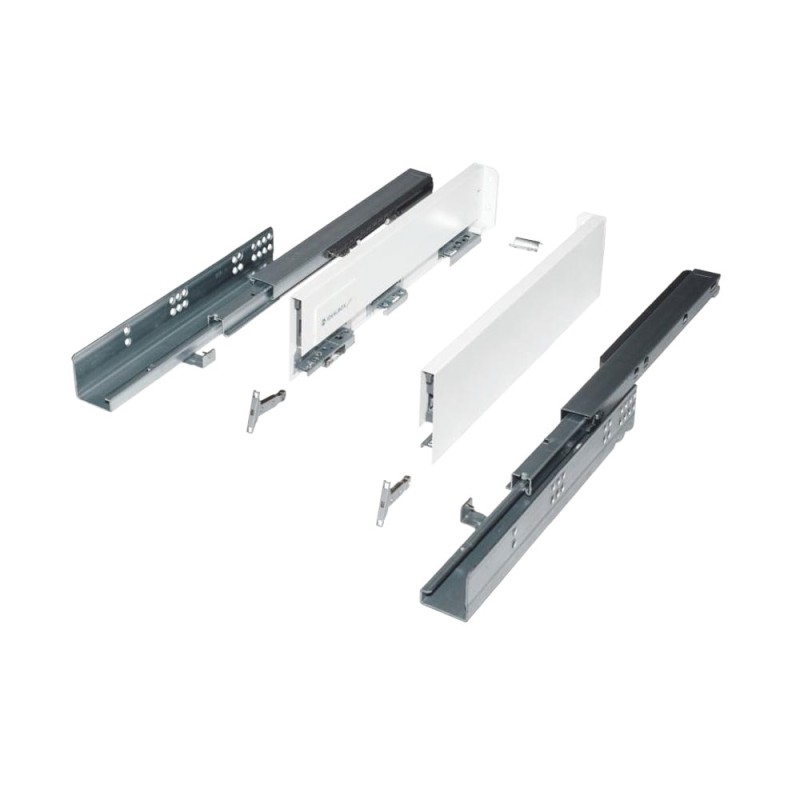 Set 2 x Glisiera Idealbox Slim, L500 mm, H172 mm, pentru Placa de 18 mm, Finisaj Antracit