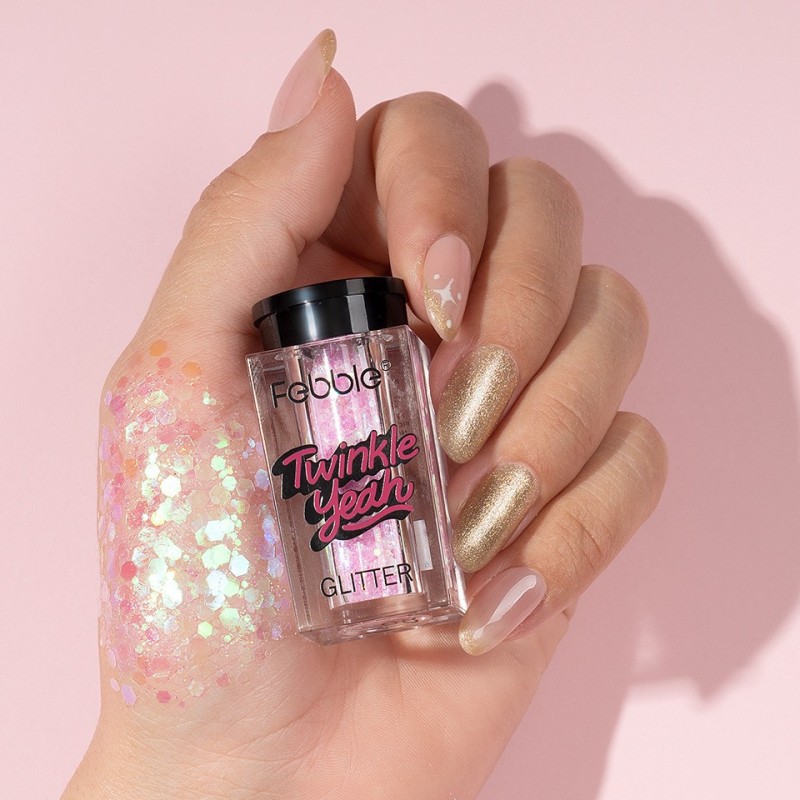 Set 2 x Glitter Pulbere Ochi si Buze Twinkle Yeah Febble, 08