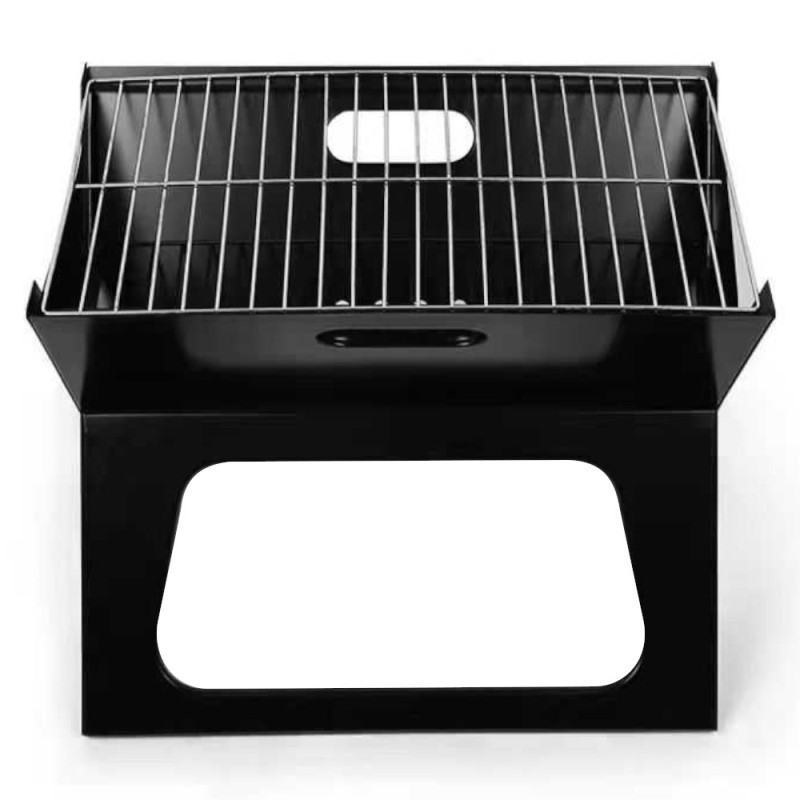 Set 2 x Gratar de Gradina pe Lemne, din Otel, Pliabil