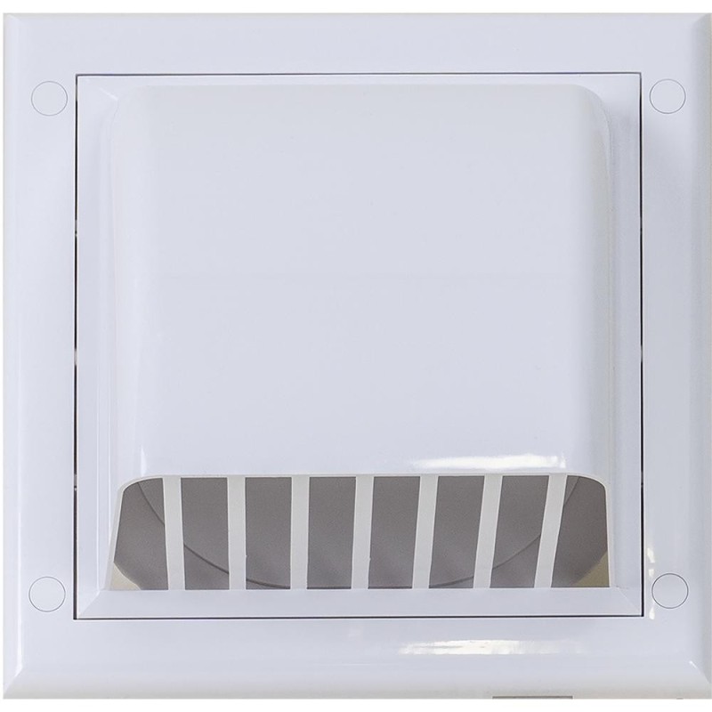 Set 2 x Grila Evacuare, Alba, cu Clapeta, Diametru 100 mm, Z-tools