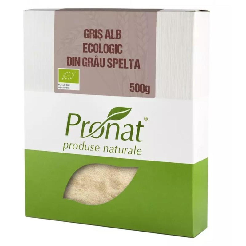 Set 2 x Gris Alb Bio din Grau Spelta, 500 g, Pronat