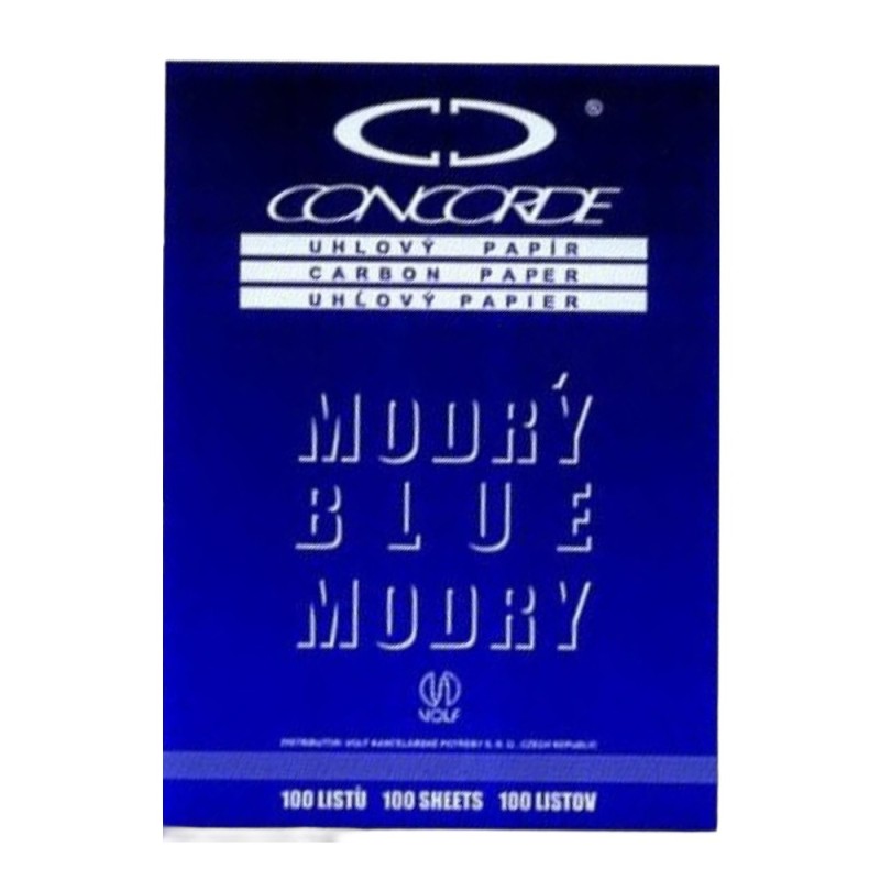 Set 2 x Hartie de Carbon Indigo, A4, 100 Coli, Albastru, Volf Concorde