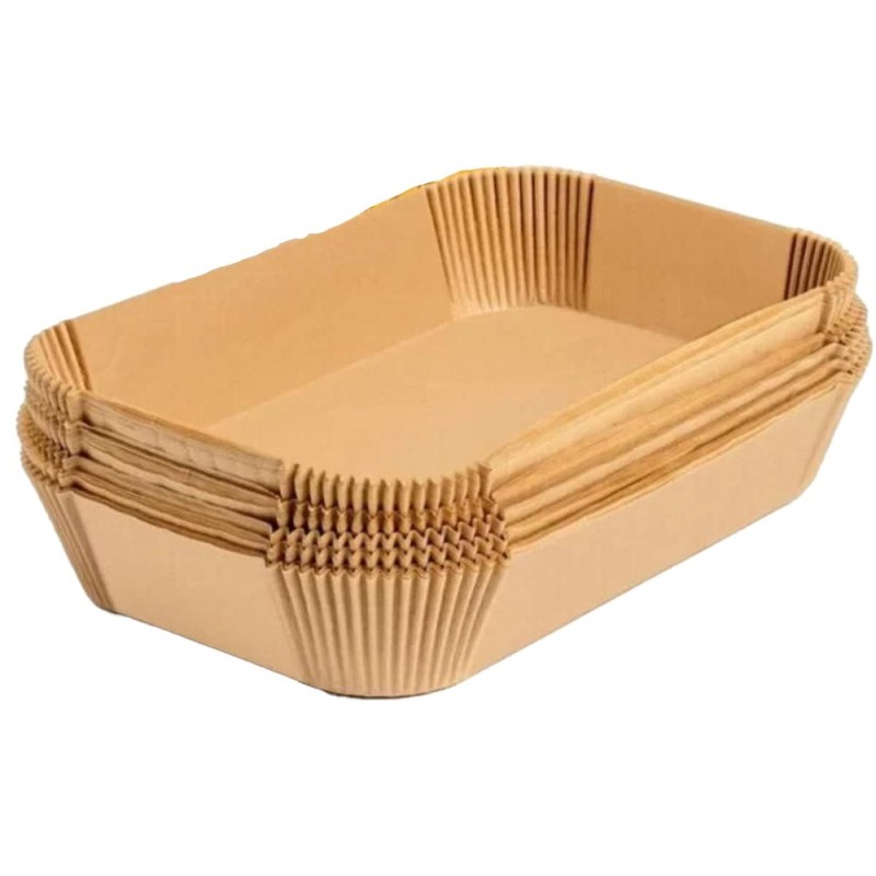 Set 2 x Hartie de Copt pentru Air-fryer, Forma Dreptunghiulara, 22 x 14 cm, 50 Bucati, Perfect Home