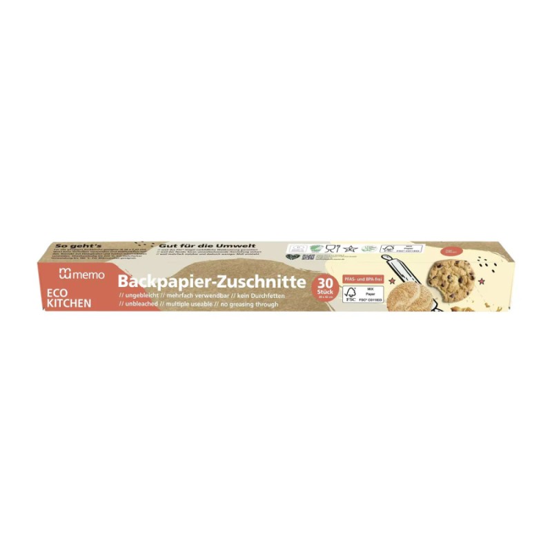 Set 2 x Hartie de Copt Pretaiata, Memo, Eco Kitchen