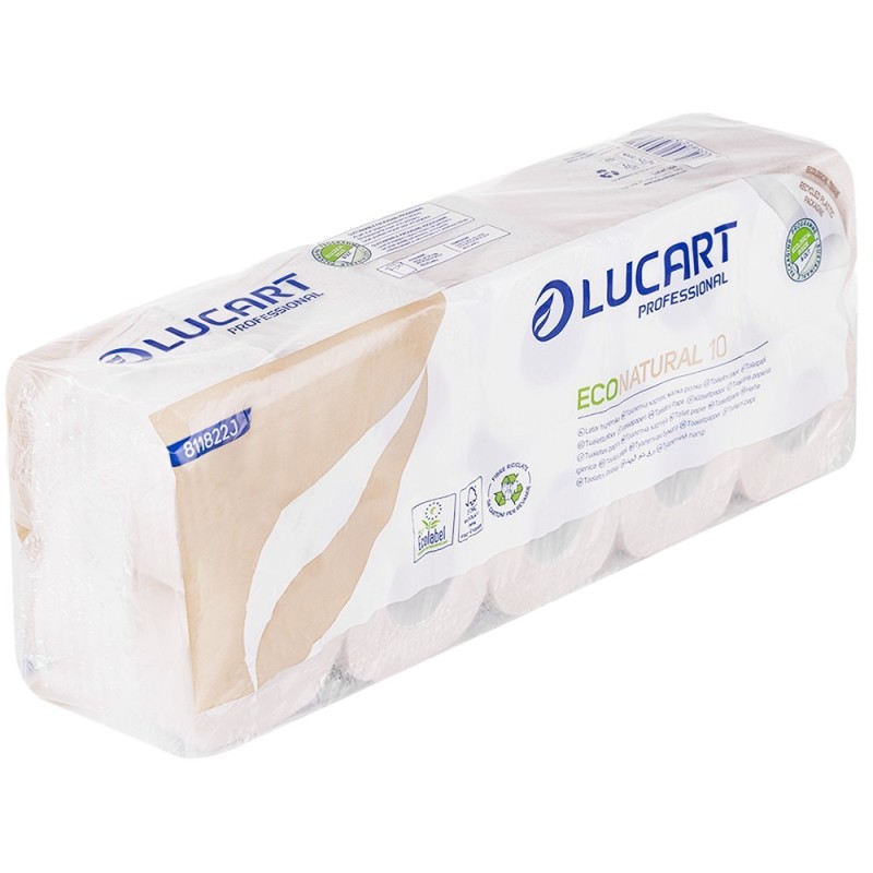 Set 2 x Hartie Igienica, 2 Straturi, 10 Role, Lucart Econatural