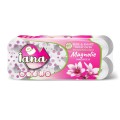 Set 2 x Hartie Igienica Iana Fine&Smart,  2 Straturi, 14 m, Magnolie, 10 Role, 120 Foi