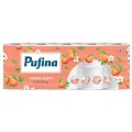 Set 2 x Hartie Igienica Pufina Lux, Piersica, 3 Straturi, 10 Role