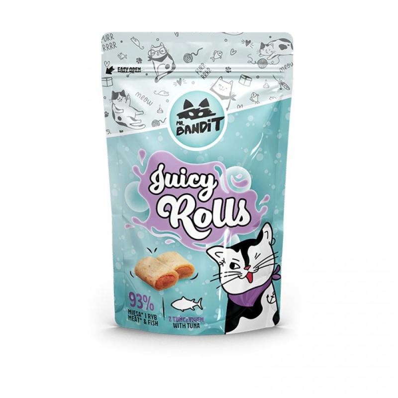 Set 2 x Hrana Pisici Mr. Bandit Cat Juicy Rolls, Ton, 40 g