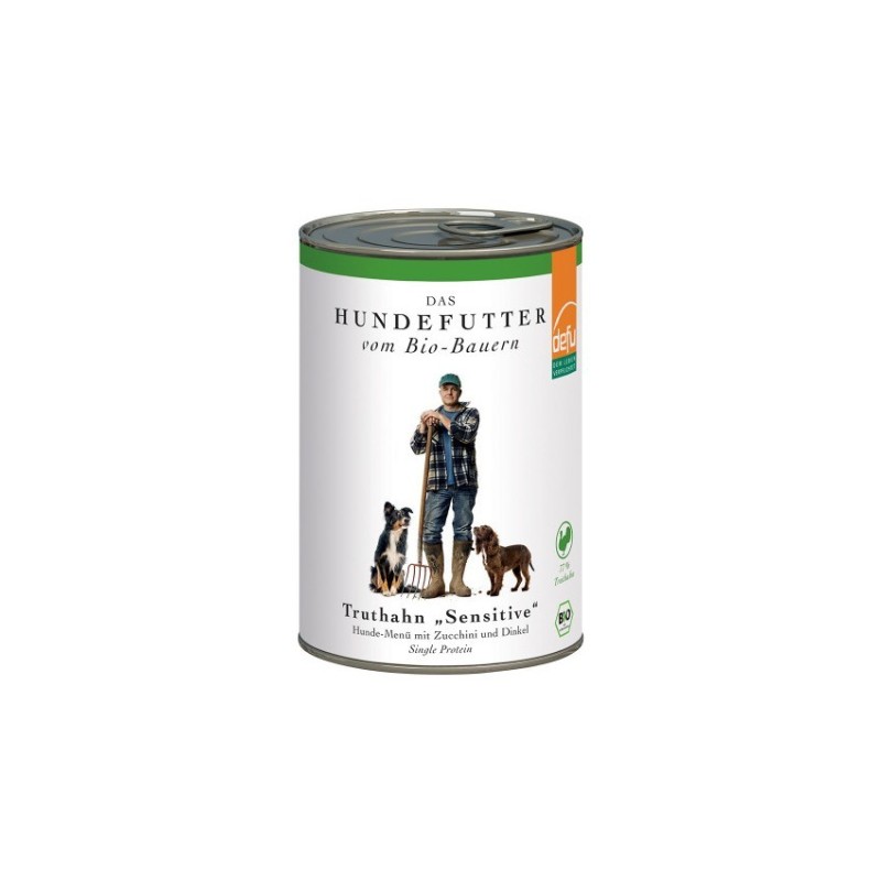 Set 2 x Hrana Umeda BIO pentru Caini, Carne de Curcan, 410 g, Defu