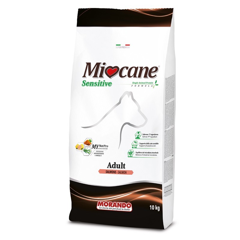 Set 2 x Hrana Uscata Super Premium Caini, Adult, Miocane Sensitive, Somon, 10 Kg