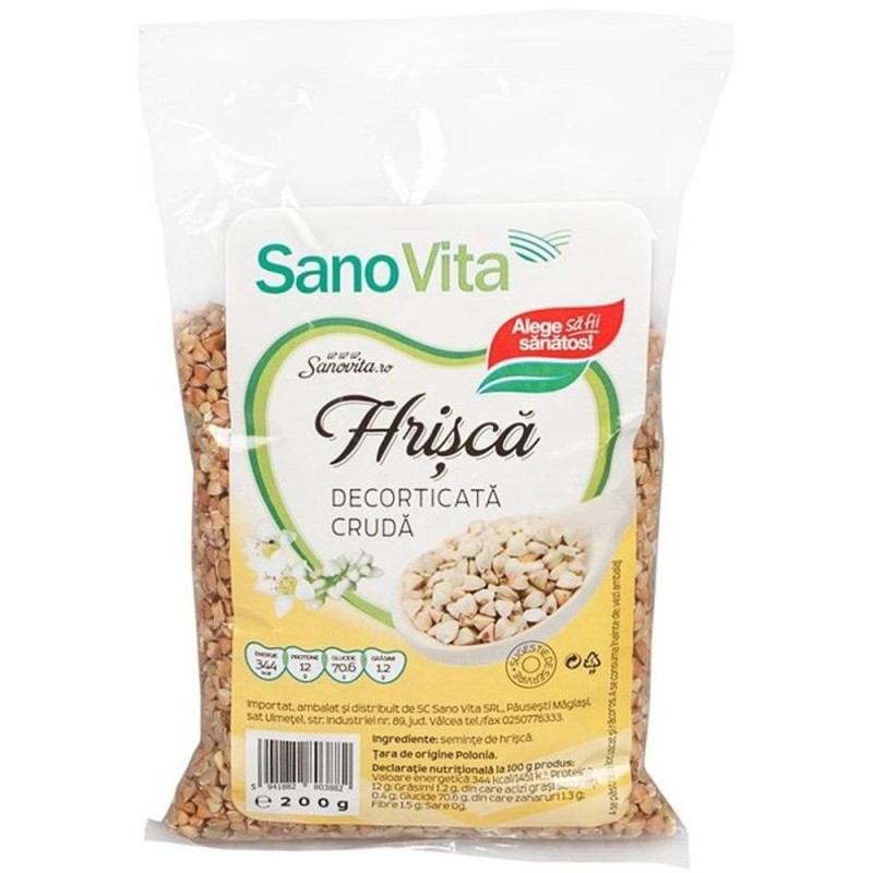 Set 2 x Hrisca Decorticata Cruda, Sanovita, 200 g