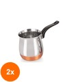 Set 2 x Ibric Inox 1000 ml cu Baza din Cupru, Grunberg Gr726