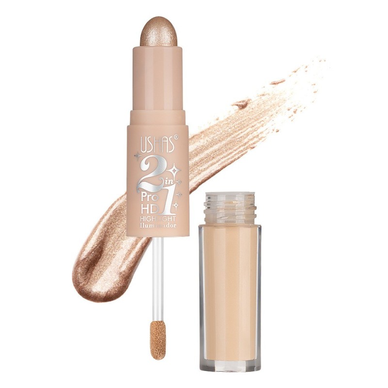 Set 2 x Iluminator 2 In 1 Baton si Lichid Pro Hd Highlighter Ushas Monarchy, 02