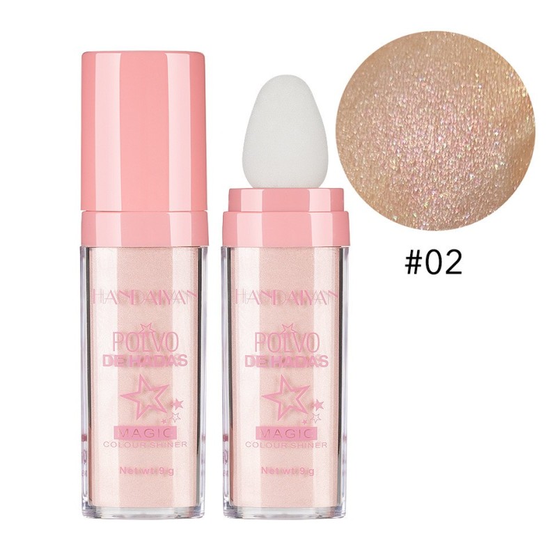 Set 2 x Iluminator Pudra Fata si Corp Magic Shine Handayian, 02