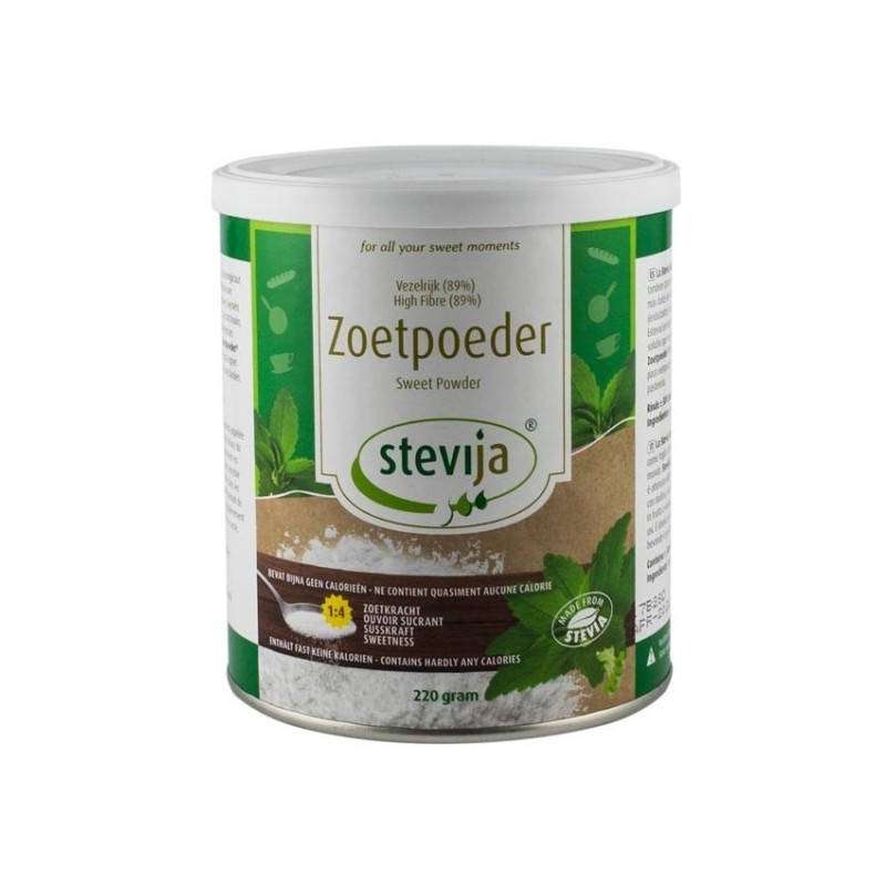Set 2 x Indulcitor Pulbere din Stevie, 220 g, Stevija