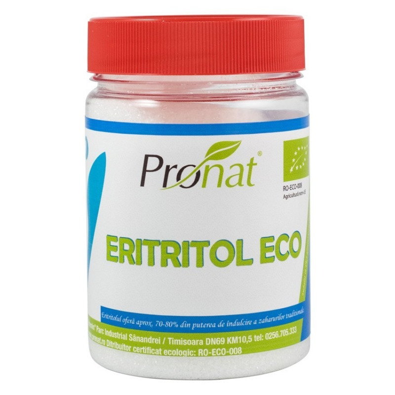 Set 2 x Inlocuitor de Zahar, Eritritol BIO, Pronat, 200 g