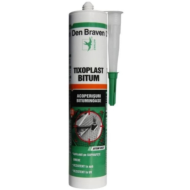 Set 2 x Izolant Bituminos pentru Acoperisuri Tixoplast Bitum, 280 ml, Den Braven