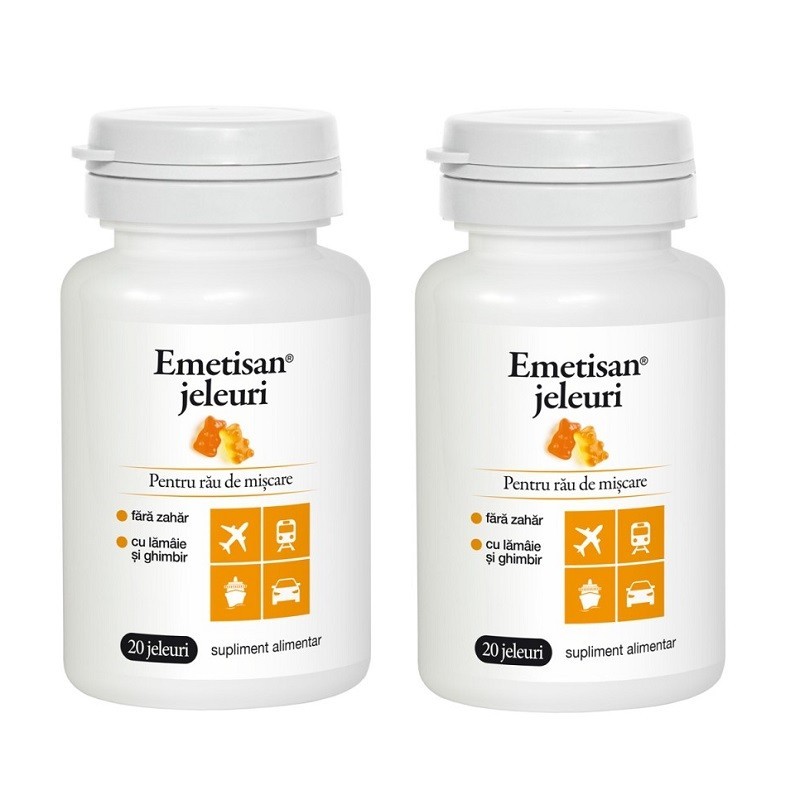 Set 2 x Jeleuri Emetisan cu Ghimbir si Lamaie, 2 la Pret de 1, 20 Jeleuri