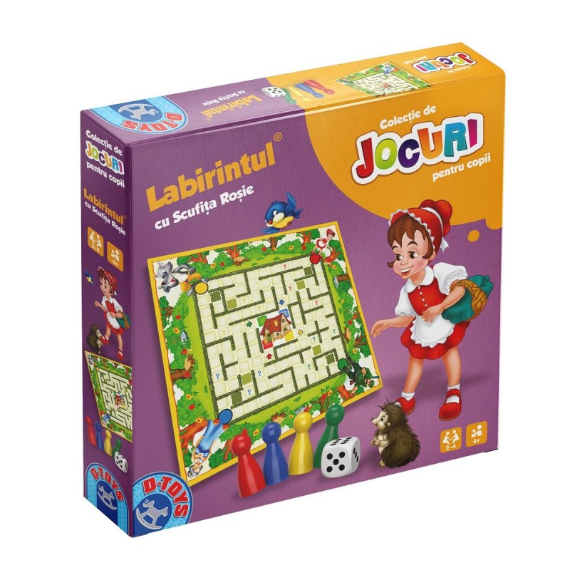 Set 2 x Joc Educativ, D-Toys, Labirintul cu Scufita Rosie