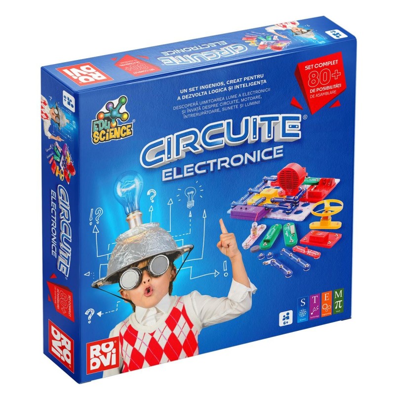 Set 2 x Joc Educativ, Roovi, Circuite Electronice, 80 Exercitii