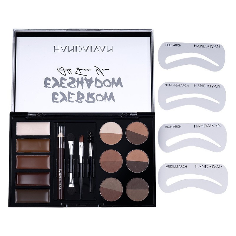 Set 2 x Kit Sprancene Sublime Brows Pro Handaiyan, Farduri, Sabloane, Pensule