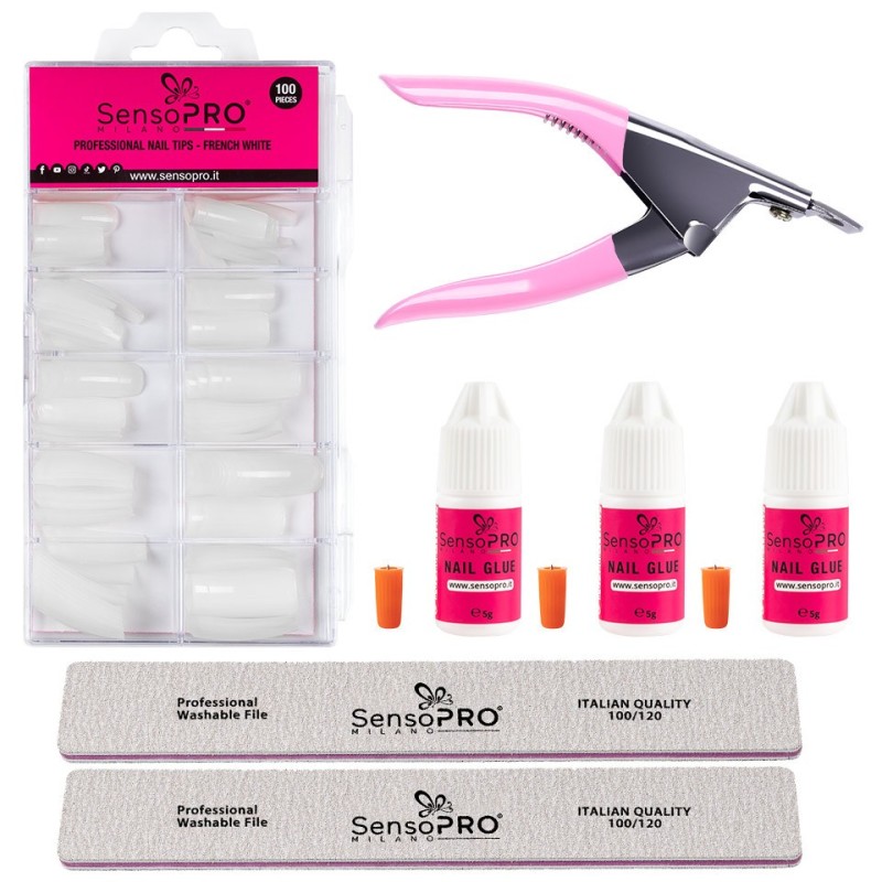 Set 2 x Kit Unghii False SensoPRO cu Tipsuri 01
