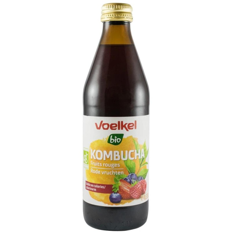 Set 2 x Kombucha cu Zmeura si Capsuni, Voelkel, Bio, 330 ml