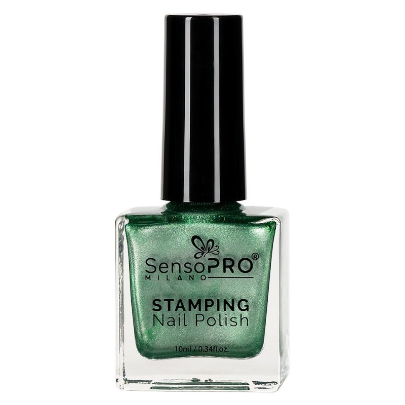 Set 2 x Lac de Unghii pentru Stampila, SensoPRO Milano, Green 10 ml